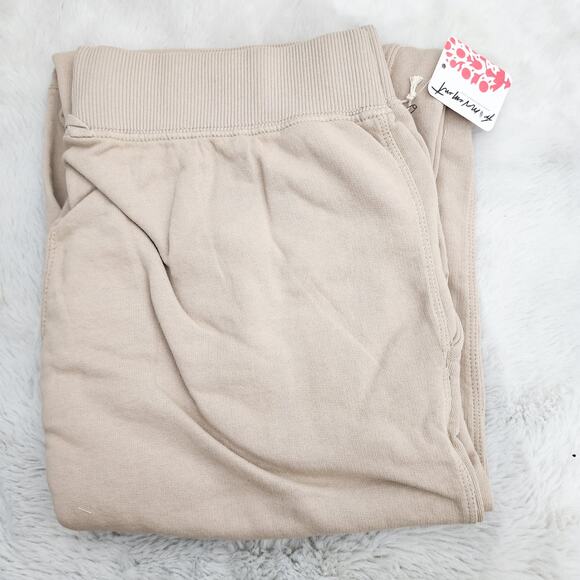 NEW Free People Hatch Maternity Sweatpants Wideband Relaxed Flowy Sand S - Picture 6 of 13